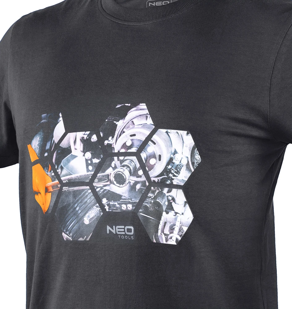 T Shirt Marškinėliai su spauda, ​​dirbtuvės, L dydis