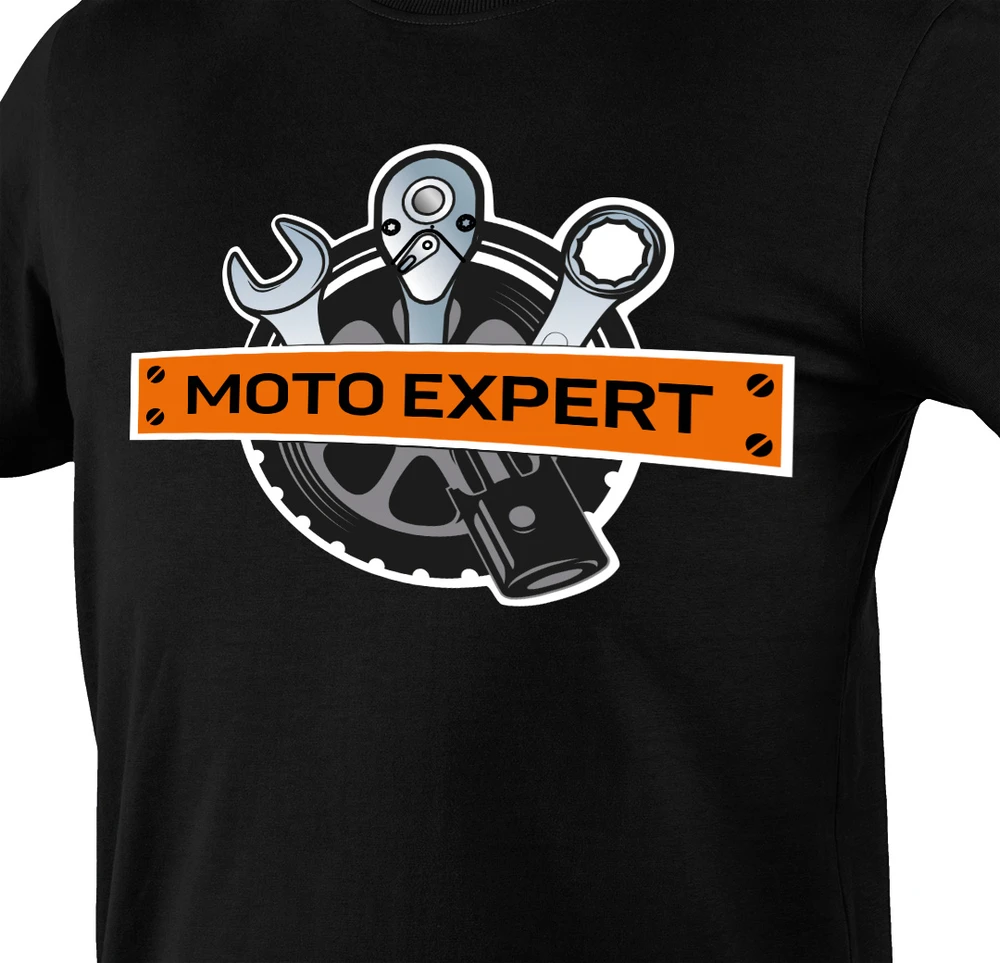 T Shirt Marškinėliai su spauda, ​​MOTO Expert, XL dydis