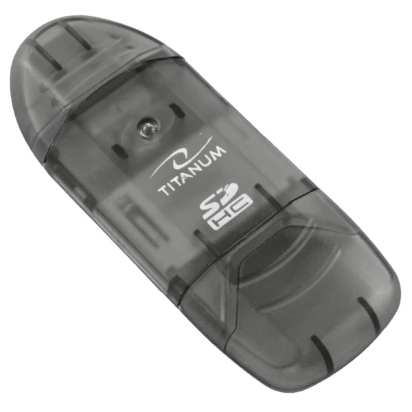 Titanum TA101K SDHC kortelių skaitytuvas, juodas, titano spalvos
