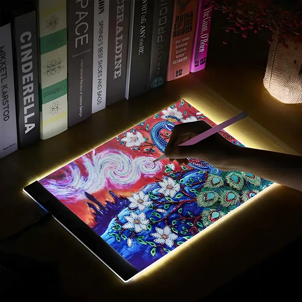 Tablet Planšetė A4 formato grafinės planšetės piešimo lenta LED piešimo kopijavimo bloknotas