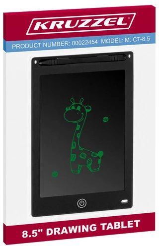 KRUZZEL 22454 8.5" juodas drawing tablet