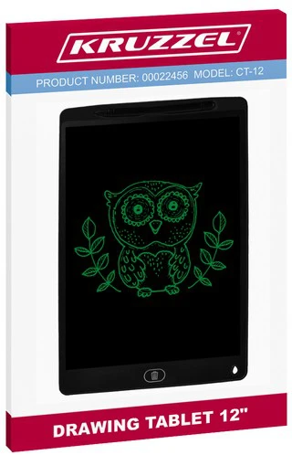 KRUZZEL 22456 12" juodas drawing tablet