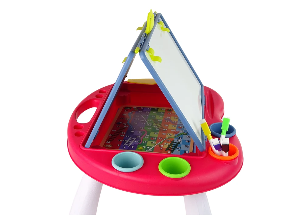 Lean Toys Piešimo lenta LeanToys 2in1, raudona