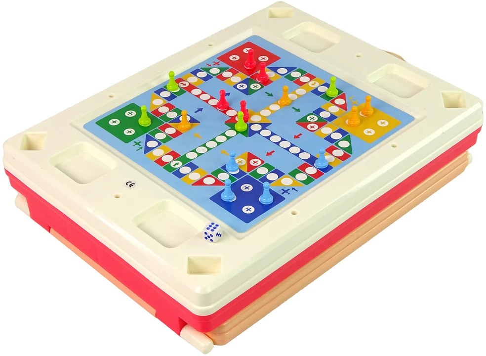 Lean Toys Daugiafunkcinis dvipusis žaidimų stalas vaikams
