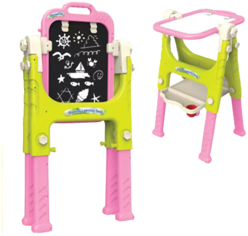 Lean Toys Daugiafunkcinis mokomasis stalas su lenta ir kėdute, 110x44x44 cm