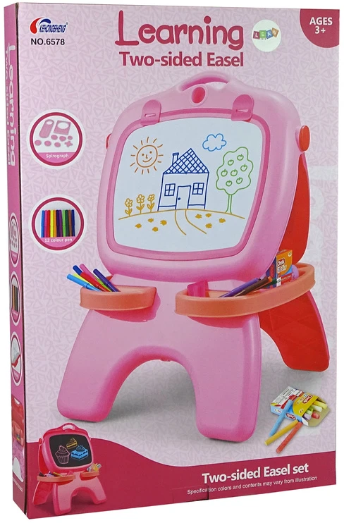 Lean Toys Dvipusė piešimo lenta 2 in 1