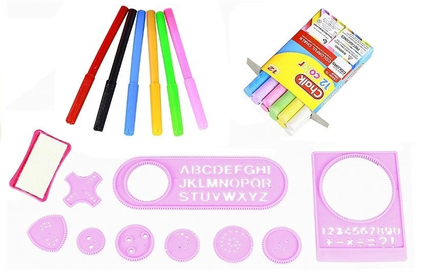 Lean Toys Piešimo lenta dviem vaikams su priedais