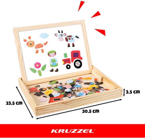 Kruzzel 25637 dvipusė edukacinė lenta