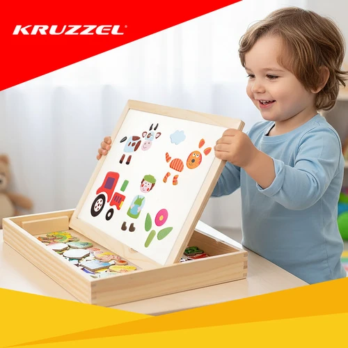 Kruzzel 25637 dvipusė edukacinė lenta