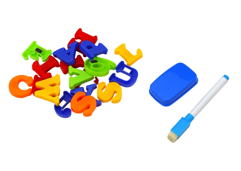 Lean Toys Magnetinė edukacinė lenta su raidėmis ir skaičiais