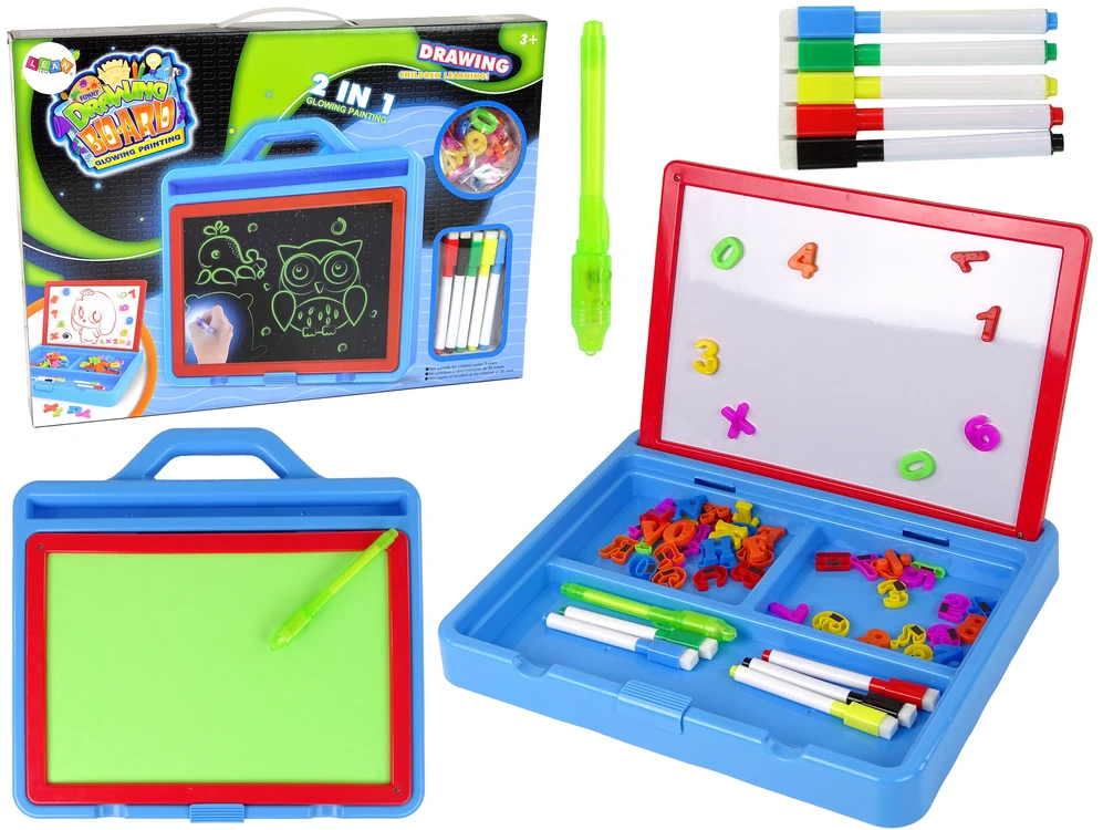 Magnetinė ir švytinti piešimo lenta Lean Toys