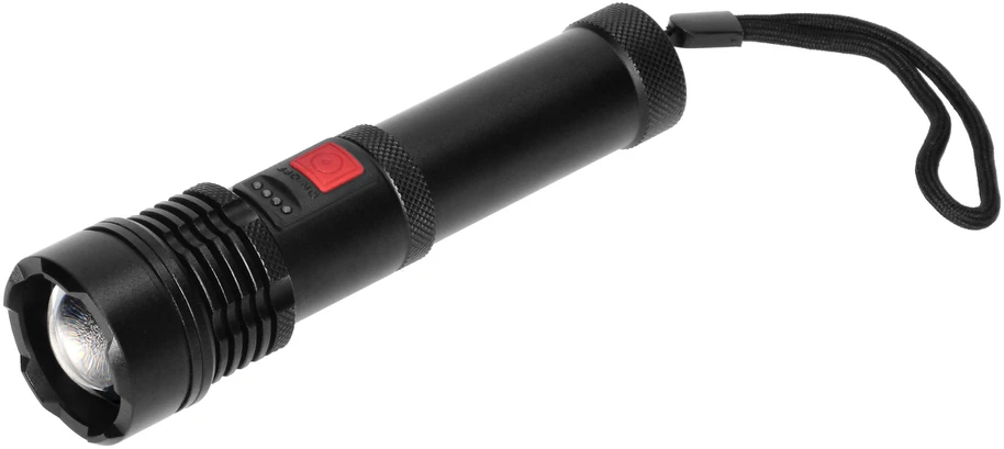 Orno Taktyczna Taktinis 12 W COB LED rankinis žibintuvėlis su priartinimo funkcija ir 2200 mAh baterija