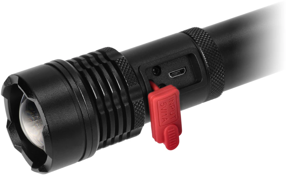 Orno Taktyczna Taktinis 12 W COB LED rankinis žibintuvėlis su priartinimo funkcija ir 2200 mAh baterija