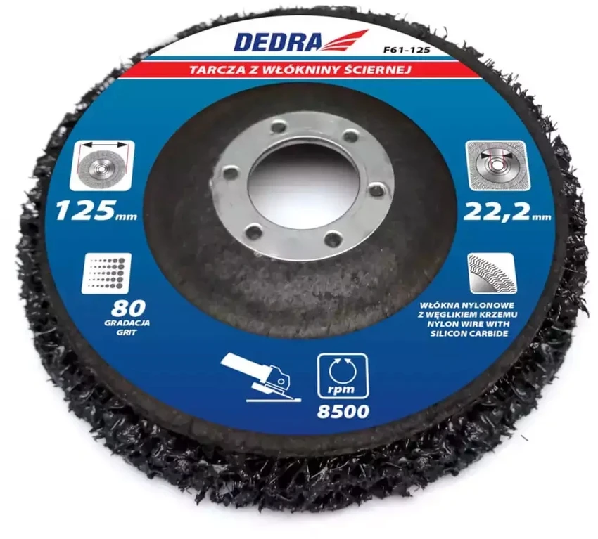 Dedra Diskas su abrazyvine mediaga 125mm angos skersmuo 222mm