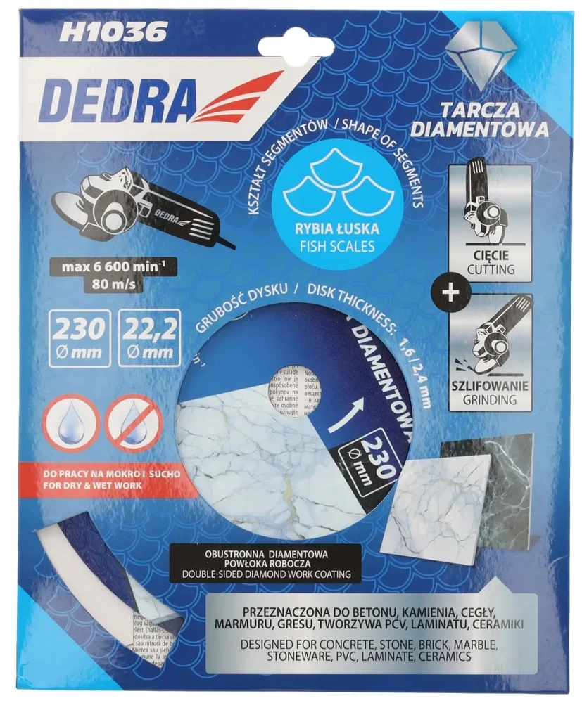 Tarcza 230 mm skalės deimantinis diskas