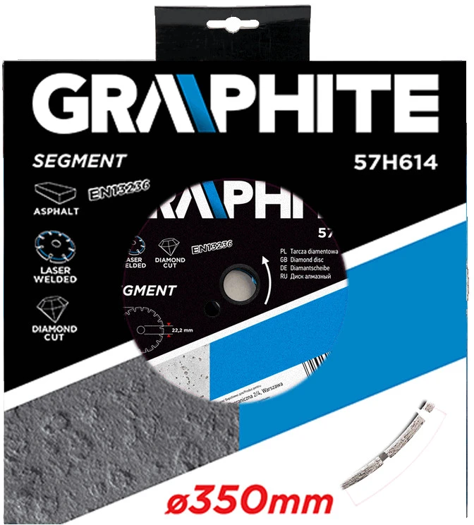 Tarcza Grafito segmentuotas deimantinis diskas 350x25,4 mm 57H614