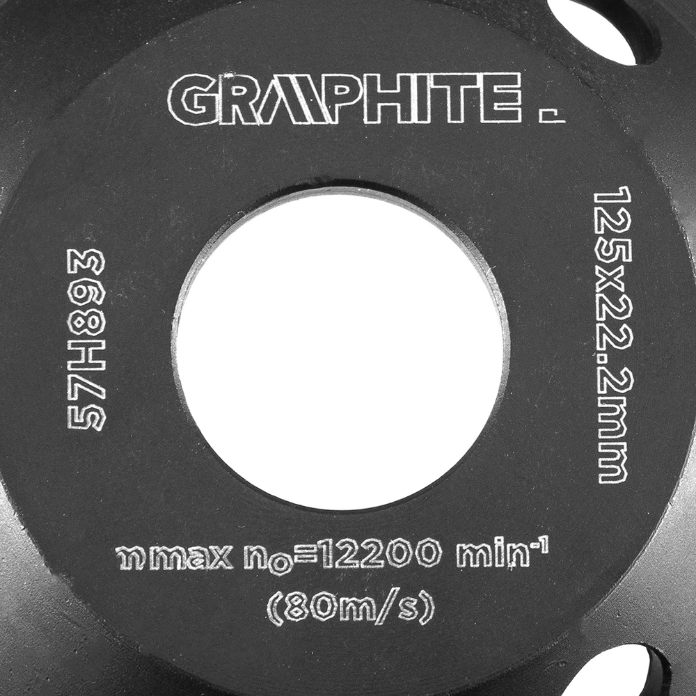 Graphite Tarcza Deimantinis šlifavimo diskas 125 x 22,2 x 5 mm, segmentas L