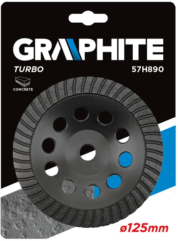 Graphite Turbo deimantinis šlifavimo diskas 125x22,2x5mm 57H890