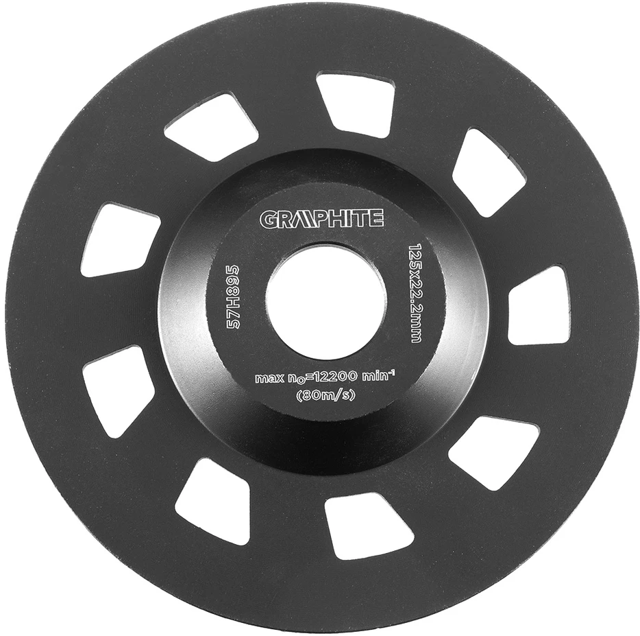 Graphite Tarcza Deimantinis šlifavimo diskas 125 x 22,2 x 5 mm, segmentas C