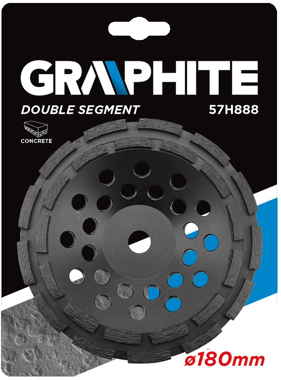 Graphite Grafitinis deimantinis šlifavimo diskas 180x22,2x5mm 57H888