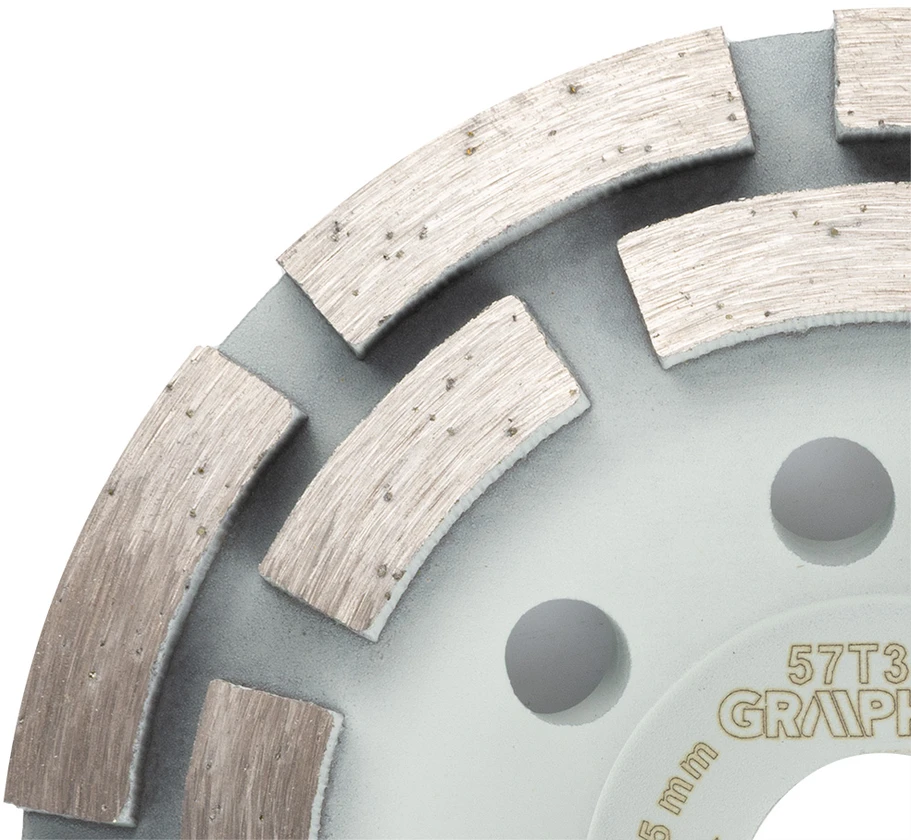 Tarcza Deimantinis šlifavimo diskas, 2 segmentai, 115 x 22,2 mm, sausas