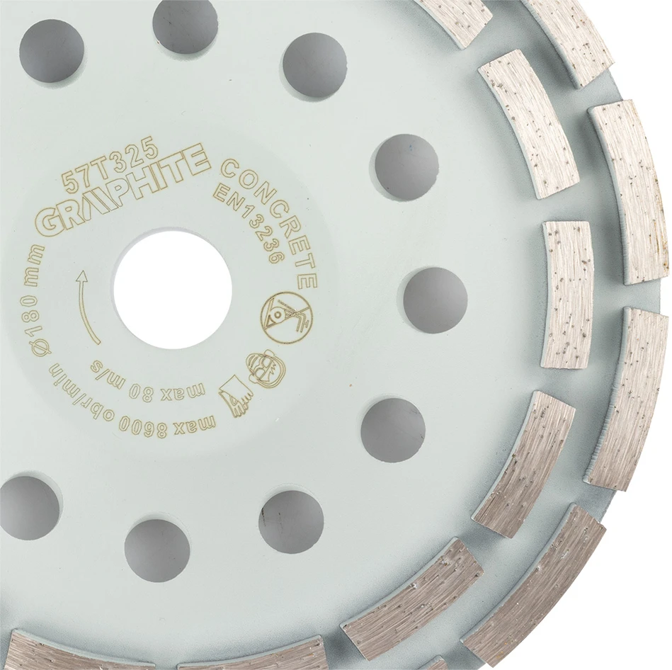 Tarcza Deimantinis šlifavimo diskas, 2 segmentai, 180 x 22,2 mm, sausas
