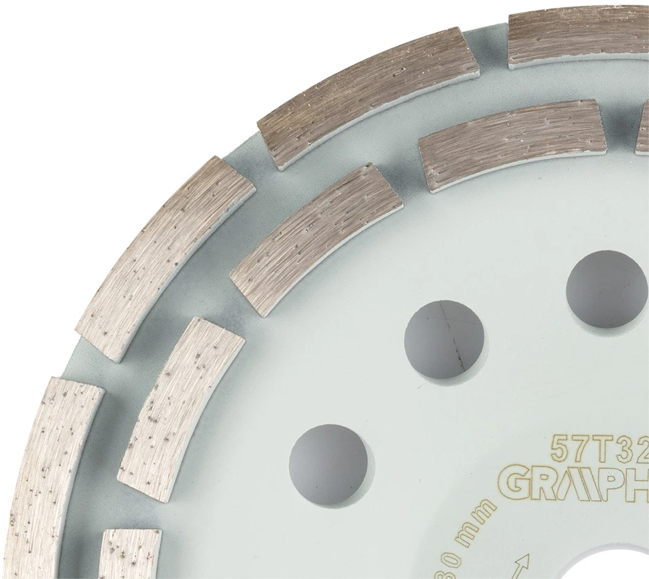 Tarcza Deimantinis šlifavimo diskas, 2 segmentai, 180 x 22,2 mm, sausas
