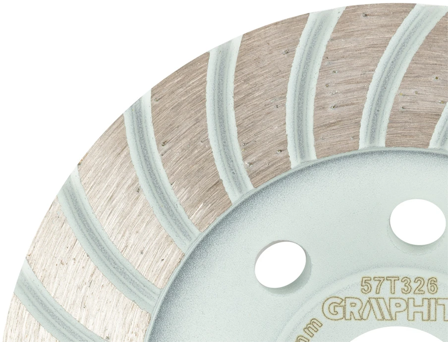 Graphite Tarcza Deimantinis šlifavimo diskas, turbo, 115 x 22,2 mm, sausas