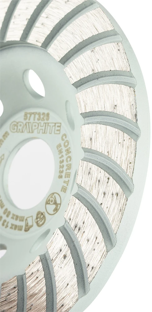 Graphite Tarcza Deimantinis šlifavimo diskas, turbo, 115 x 22,2 mm, sausas