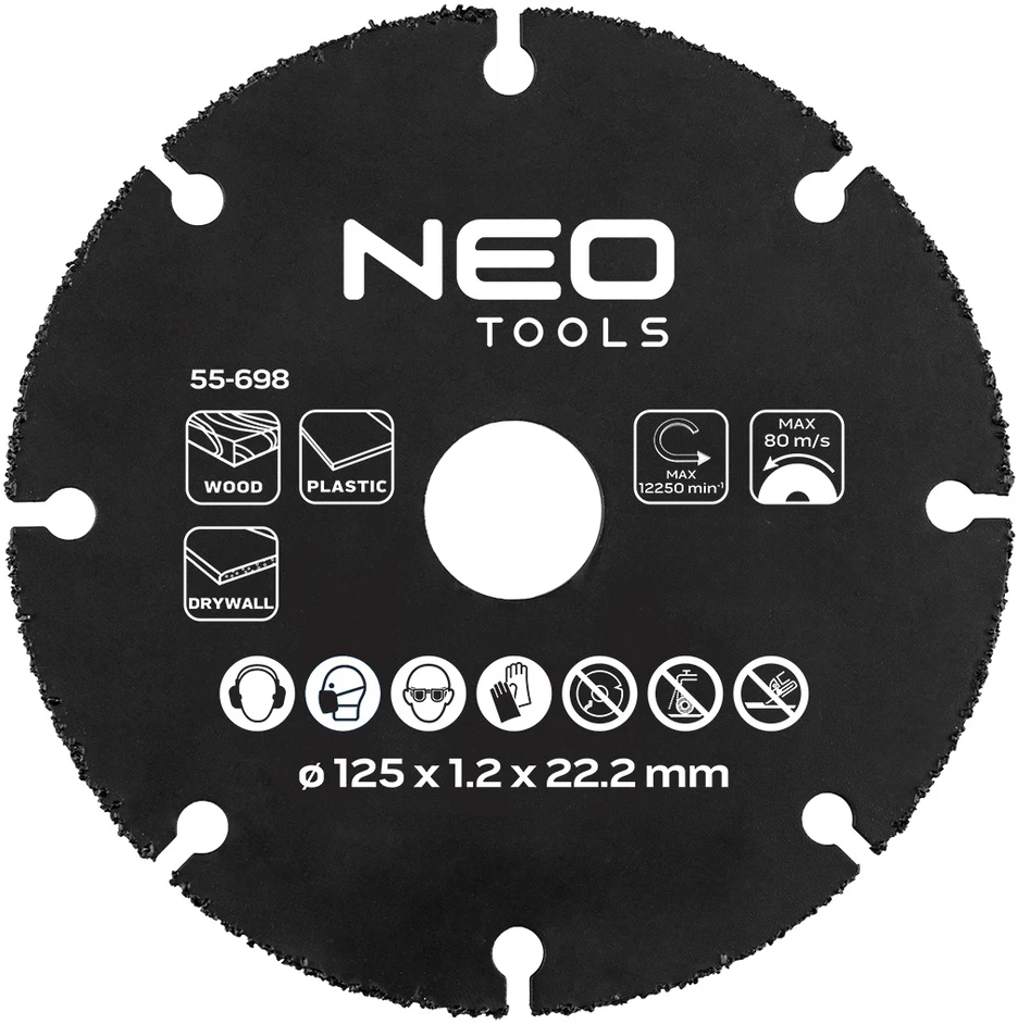 Tarcza HM pjovimo diskas medienai ir plastikui 125 x 22,2 mm