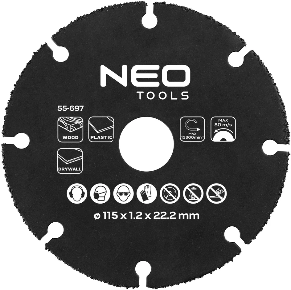 Tarcza HM pjovimo diskas medienai ir plastikui 115 x 22,2 mm