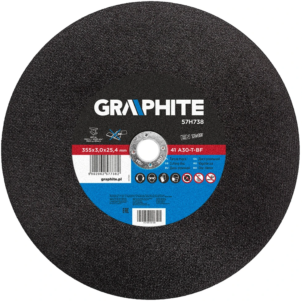 Tarcza Metalo pjovimo diskas 355 x 3,0 x 25,4 mm 41 A30-T-BF