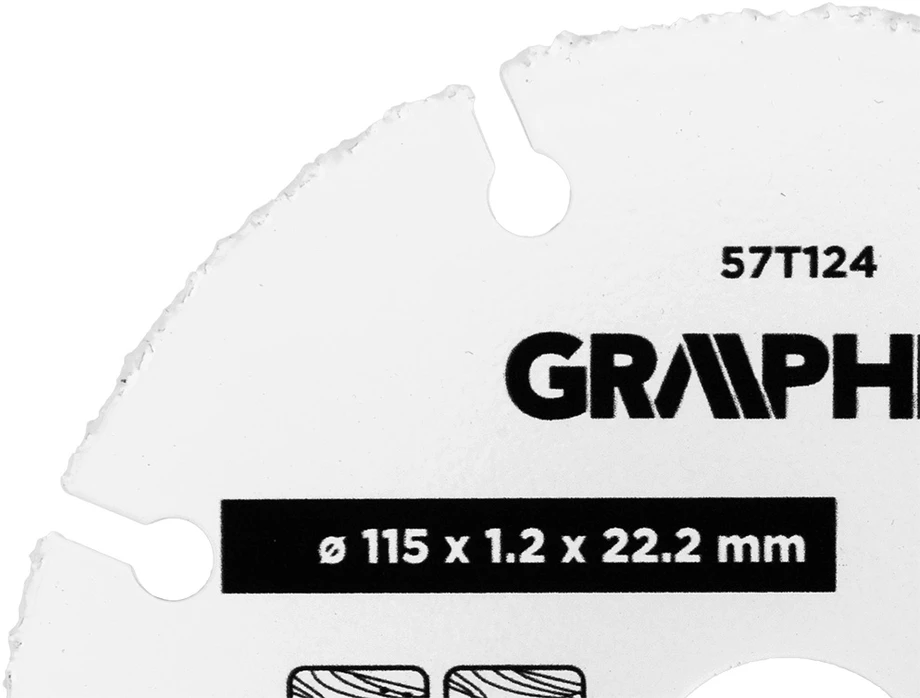 Tarcza TCT ašmenys medienai su vinimis pjauti 115 x 1,2 x 22,22 mm