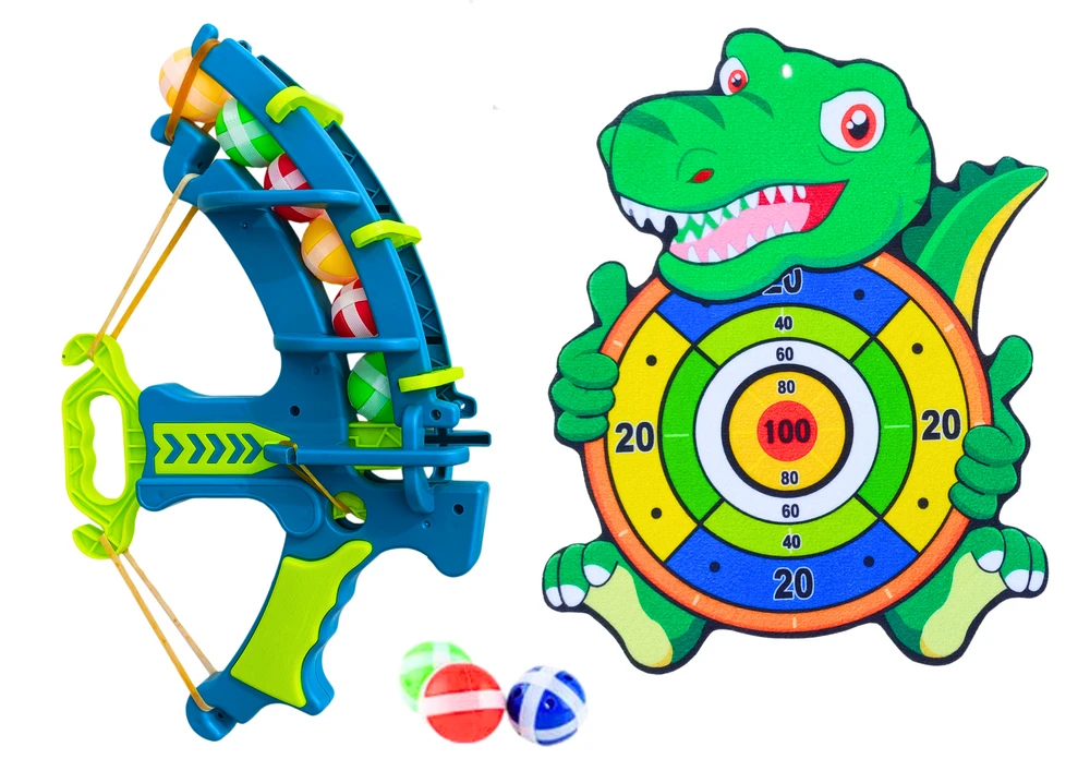 Lean Toys Drakono taikinio ir Velcro kamuoliukų šaudymo rinkinys