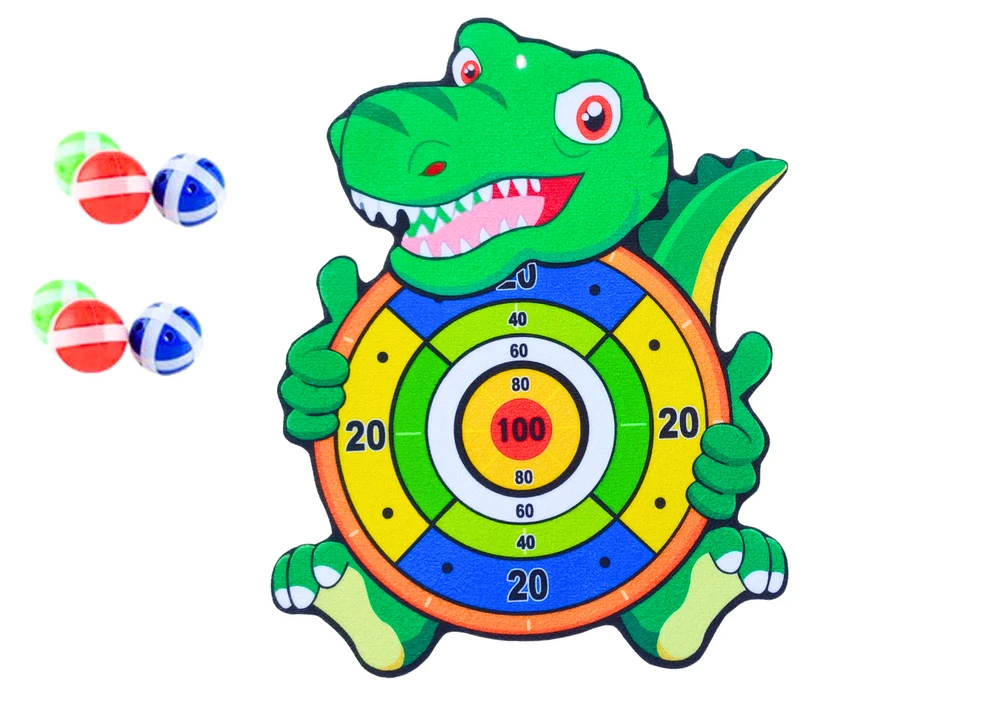Lean Toys Drakono taikinio ir Velcro kamuoliukų šaudymo rinkinys