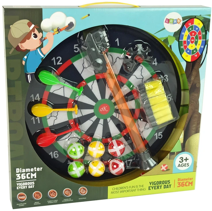 Lean Toys Vaikiškas smiginio žaidimas su priedais, 35 cm