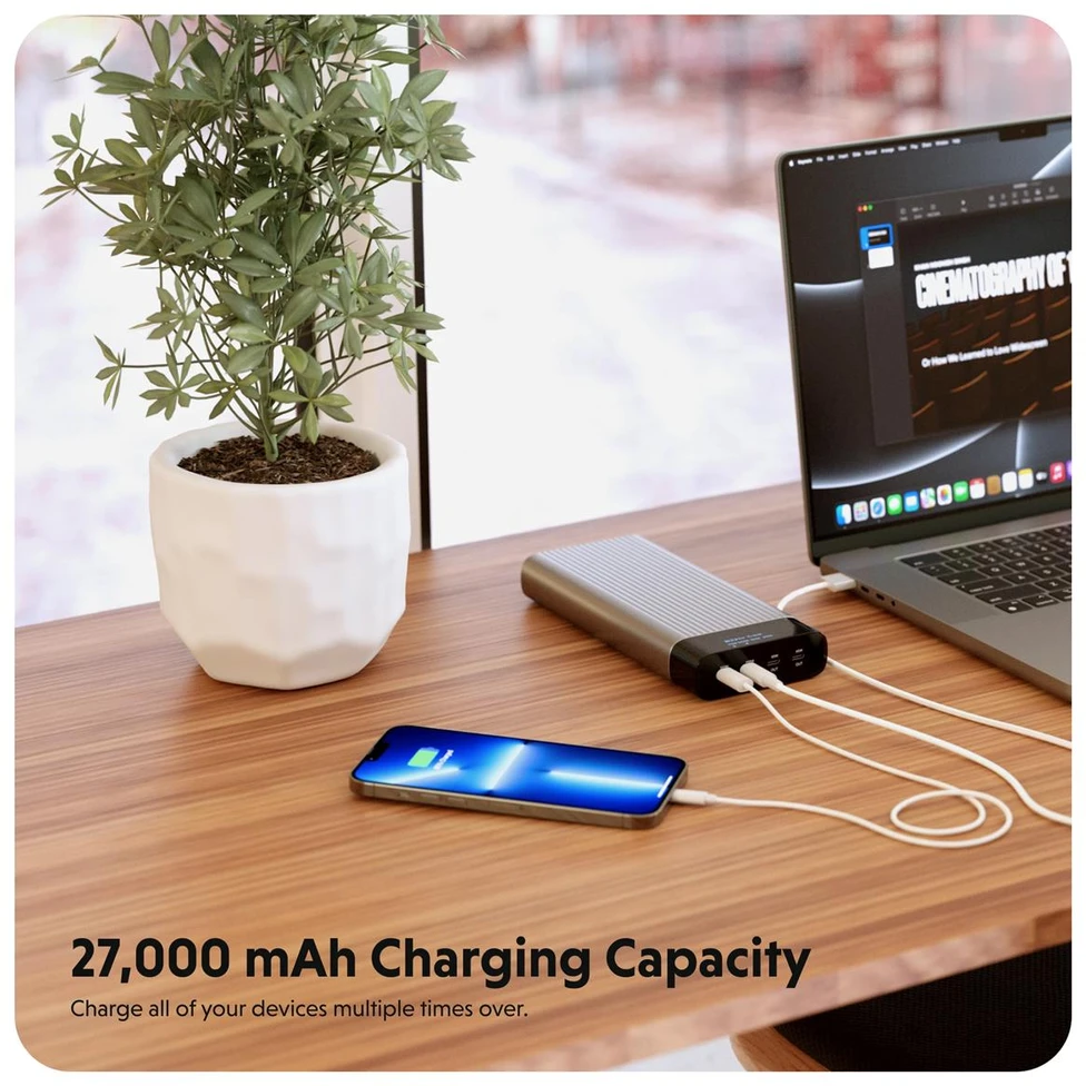 Hiper | HyperJuice 245W USB-C 100Wh baterijos paketas su OLED Ekranas