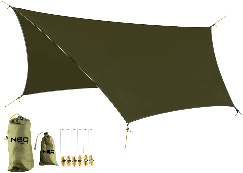 Neo Tools Tarp Vandeniui atsparus brezentas 360 x 290 cm 210T PU3000
