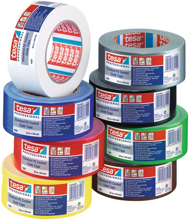 Tesa Taśma 260 gaffer audinio remonto juosta 25 m: 50 mm, mėlyna