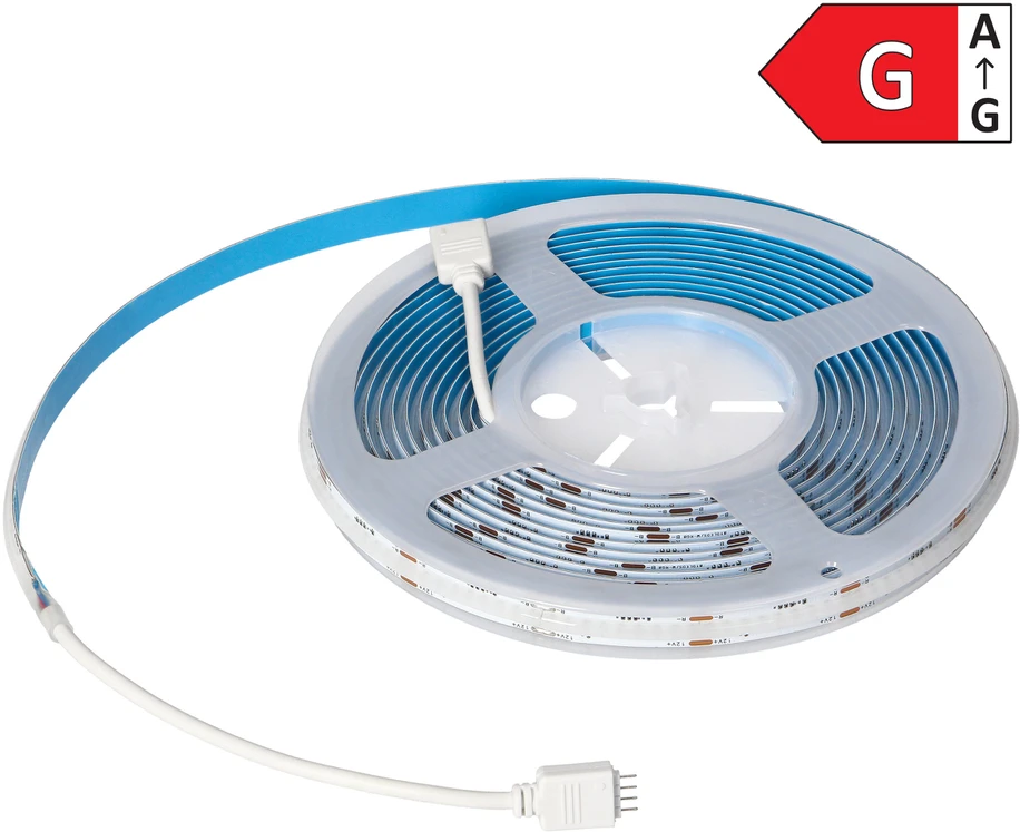 Orno Taśma COB LED juosta 12V, 840L/m, 422lm/m, 15W/m, IP20, RGB, 5m