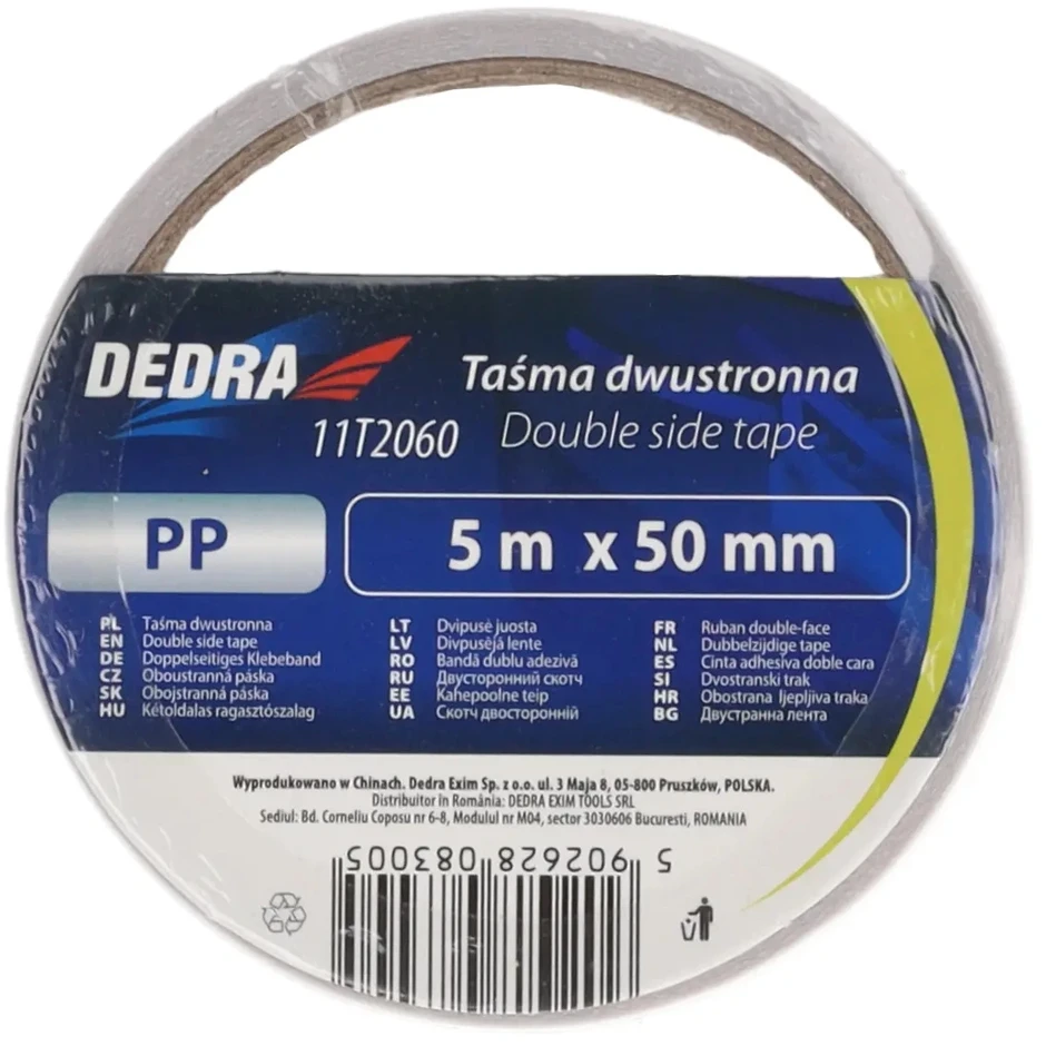 Dedra Taśma Dvipusė lipni juosta 50 mm x 5 m