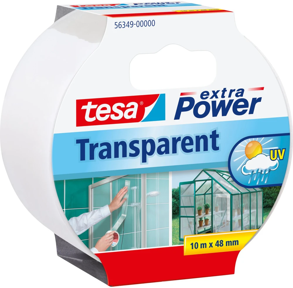 Tesa Lipnioji juosta plastikui ir stiklui, 10 m x 50 mm, skaidri