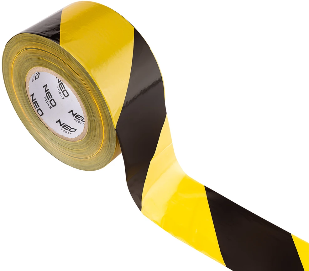 Neo Taśma Geltona ir juoda įspėjamoji juosta 75 mm x 500 m