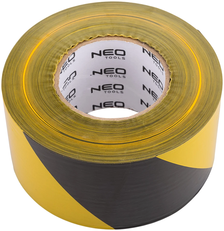 Neo Taśma Geltona ir juoda įspėjamoji juosta 75 mm x 500 m