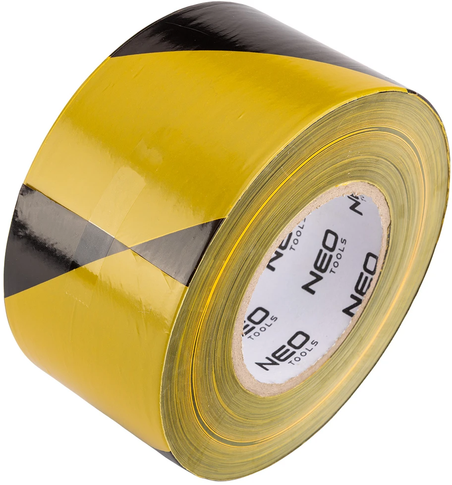 Neo Taśma Geltona ir juoda įspėjamoji juosta 75 mm x 500 m