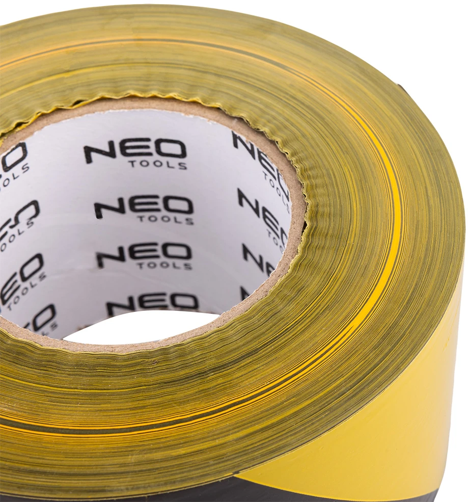 Neo Taśma Geltona ir juoda įspėjamoji juosta 75 mm x 500 m