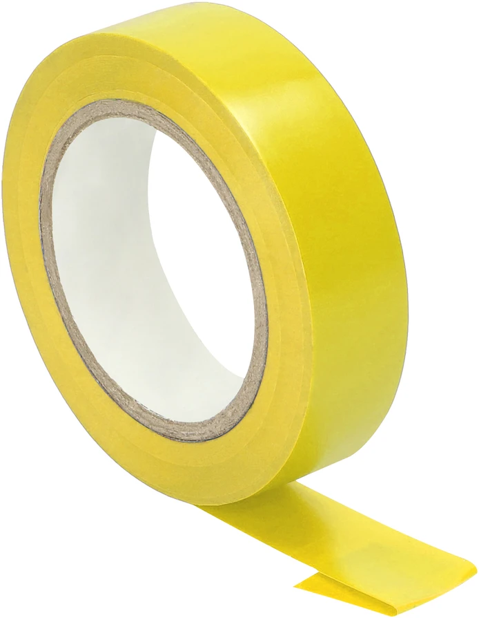 Orno Taśma Geltona izoliacinė juosta, atspari ugniai, plotis 15 mm, storis 0,13 mm, ilgis 10 m