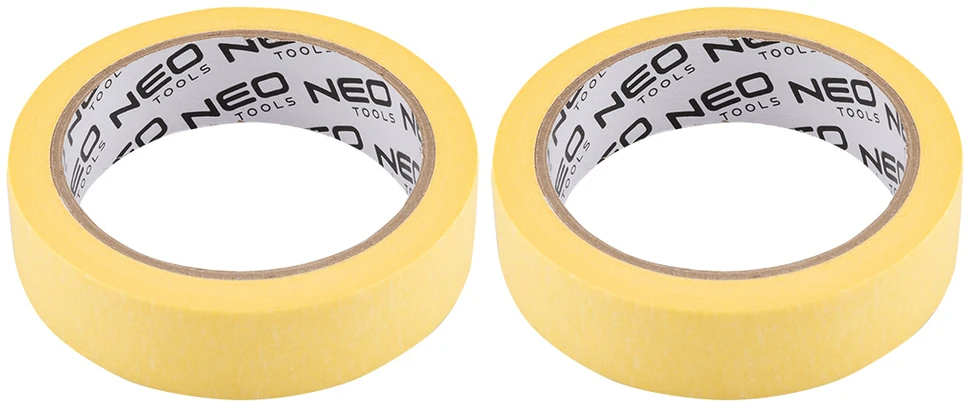 Neo Taśma Geltona popierinė juosta 25 mm x 25 m, 1+1 komplektas