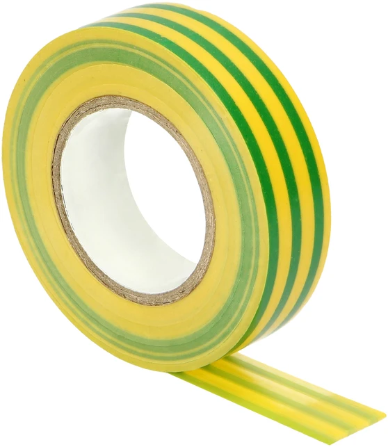Orno Taśma Geltonai žalia izoliacinė juosta, atspari ugniai, 19 mm pločio, 0,13 mm storio, 20 m ilgio