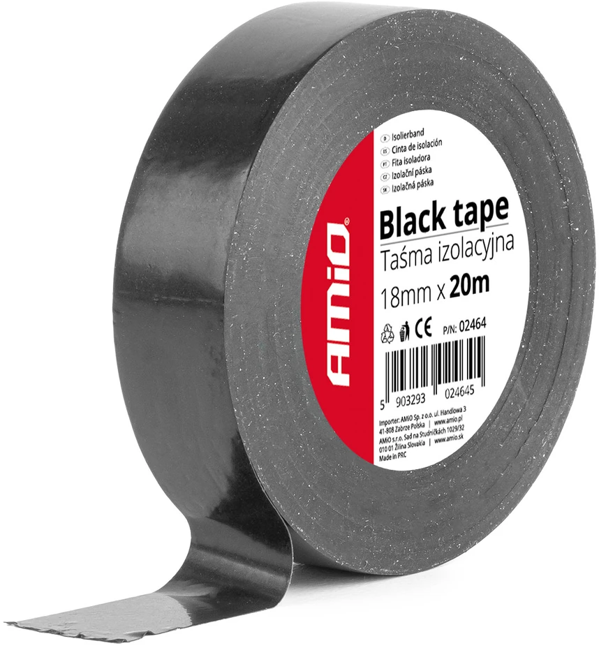 Amio Lipni juosta 18 mm x 20 m, 1 vnt., juoda